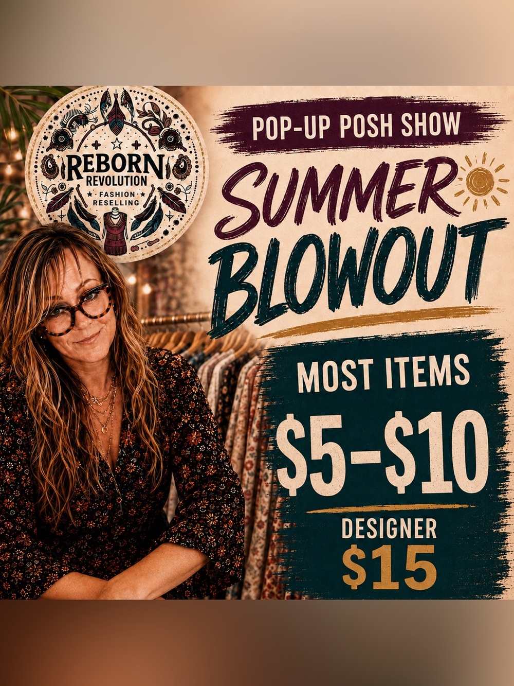 Next Show:Pop up Party, Summer Clearout Sale, Part 2 Sale, 8/8 @ 8:08am ET